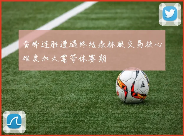 黄蜂连胜遭遇终结森林狼交易核心难度加大需等休赛期